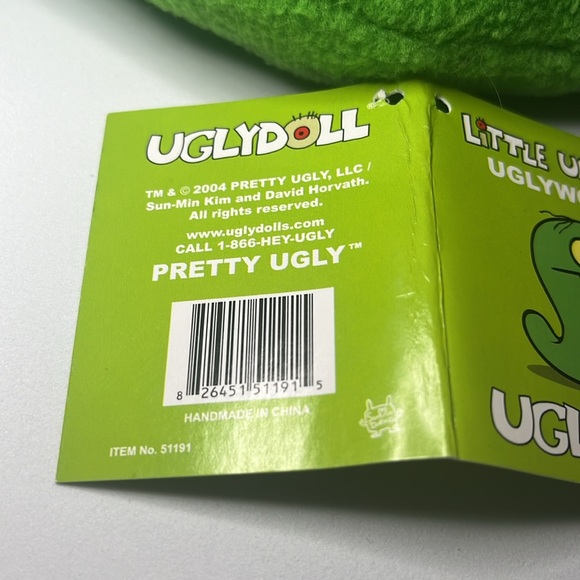 Uglydolls stuffed animal toy doll Little Ugly Uglyworm Vintage 2004 WT - Picture 6 of 8
